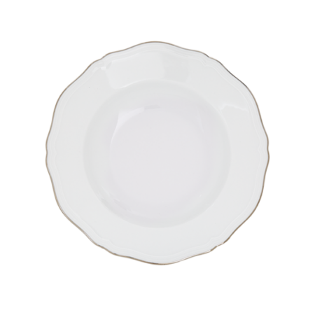 CORONA platino - set da 6 piatti fondi da 24 cm