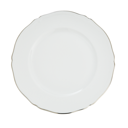 CORONA platino - piatto tondo 31cm
